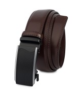 Pasek męski skórzany 3,5 cm klamra automatyczna Beltimore brązowy 03-552