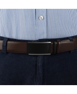 Pasek męski skórzany 3,5 cm klamra automatyczna Beltimore brązowy 03-552