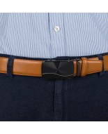 Pasek męski skórzany 3,5 cm klamra automatyczna Beltimore camelowy 03-562