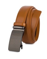 Pasek męski skórzany 3,5 cm klamra automatyczna Beltimore camelowy 03-575
