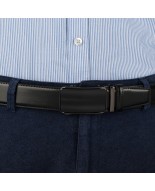 Pasek męski skórzany 3,5 cm klamra automatyczna Beltimore czarny 03-592