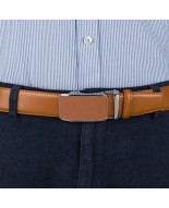 Pasek męski skórzany 3,5 cm klamra automatyczna Beltimore camelowy 03-599