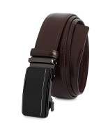 Pasek męski skórzany 3,5 cm klamra automatyczna Beltimore brązowy 52-550