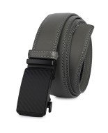 Pasek męski skórzany 3,5 cm klamra automatyczna Beltimore szary 50-554