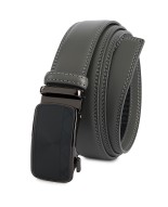 Pasek męski skórzany 3,5 cm klamra automatyczna Beltimore szary 50-560