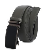 Pasek męski skórzany 3,5 cm klamra automatyczna Beltimore szary 50-590