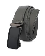 Pasek męski skórzany 3,5 cm klamra automatyczna Beltimore szary 50-601