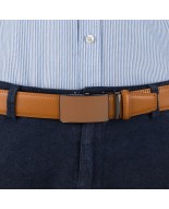 Pasek męski skórzany 3,5 cm klamra automatyczna Beltimore camel 50-571