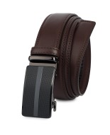 Pasek męski skórzany 3,5 cm klamra automatyczna Beltimore brązowy 50-570