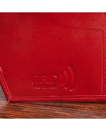 Portfel damski portmonetka skórzany czerwony RFiD BELTIMORE L53