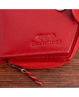 Portfel damski portmonetka skórzany czerwony RFiD BELTIMORE L53