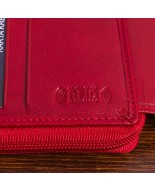 Portfel skórzany damski duży pionowy RFiD skóra klasyk czerwony Beltimore A08