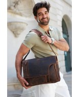 Torba męska skórzana na ramię laptopa 15,6" Beltimore N26