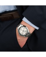 Zegarek męski bransoleta duży solidny srebrny klasyczny premium Beltimore BT02