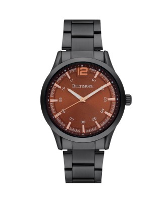 Zegarek męski bransoleta duży solidny czarny klasyczny premium Beltimore BT02