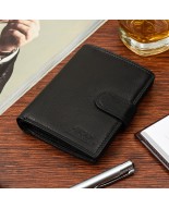 Męski portfel skórzany klasyczny RFiD czarny Beltimore K45