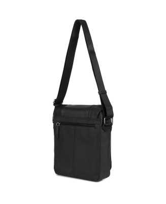 Torba męska skórzana na ramię zgrabna elegancka Beltimore czarna N36