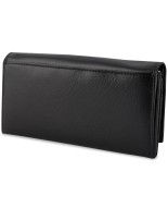 Damski skórzany portfel duży poziomy retro RFiD czarny BELTIMORE 040