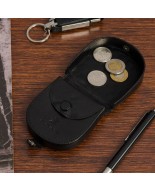 Podkówka sztywne etui na pieniądze skórzane banknotówka czarna Beltimore G99
