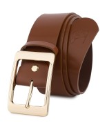 Skórzany pasek damski do spodni sukienki skóra nat 4 cm koniakowy Beltimore D99