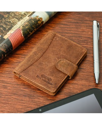 Etui na dokumenty karty skórzane slim Beltimore Jasny  brąz G78