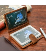 Etui na dokumenty karty skórzane slim Beltimore Jasny  brąz G78