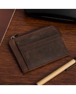 Etui skórzane na dokumenty karty wizytownik RFiD Beltimore brązowe J07