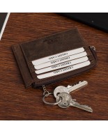 Etui skórzane na dokumenty karty wizytownik RFiD Beltimore brązowe J07
