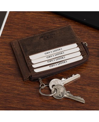 Etui skórzane na dokumenty karty wizytownik RFiD Beltimore brązowe J07