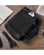 Torba męska skóra ekologiczna na dokumenty A4 laptopa czarna Beltimore M03