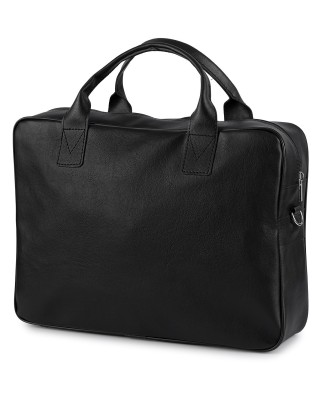 Torba męska skóra ekologiczna na dokumenty A4 laptopa czarna Beltimore M03