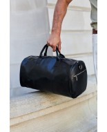 Torba podróżna skórzana weekendowa ekskluzywna czarna skóra naturalna Beltimore X51