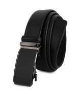 Pasek męski skórzany 3,5 cm klamra automatyczna Beltimore czarny 02-600