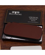 Brązowy piórnik Skórzany etui na pióro Beltimore J05