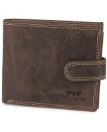 Portfel skórzany męski vintage poziomy klasyczny brązowy RFiD Beltimore S50