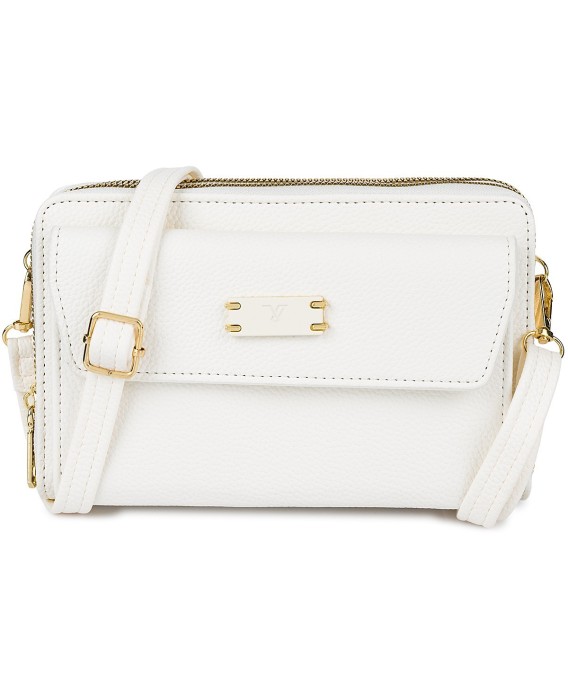 Biała Torebka Mini damska crossbody na telefon i karty POR-T-54