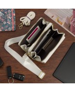 Biała Torebka Mini damska crossbody na telefon i karty POR-T-54