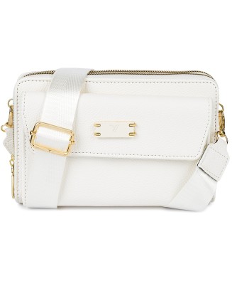 Biała Torebka Mini damska crossbody na telefon i karty POR-T-54