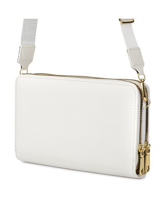 Biała Torebka Mini damska crossbody na telefon i karty POR-T-54