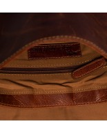 Torba męska skórzana na ramię zgrabna elegancka A4 Beltimore brązowa N23
