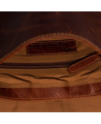 Torba męska skórzana na ramię zgrabna elegancka A4 Beltimore brązowa N23