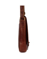 Torba męska skórzana na ramię zgrabna elegancka A4 Beltimore brązowa N23