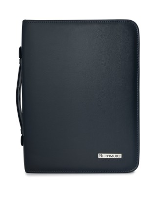 Granatowy Beltimore luksusowy męski biwuar neseser aktówka teczka organizer dla handlowca I40