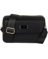 Czarna Torebka Mini damska crossbody na telefon i karty POR-T-54