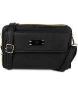 Czarna Torebka Mini damska crossbody na telefon i karty POR-T-54