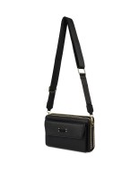 Czarna Torebka Mini damska crossbody na telefon i karty POR-T-54