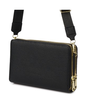 Czarna Torebka Mini damska crossbody na telefon i karty POR-T-54