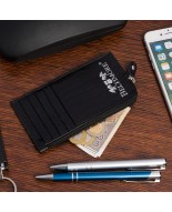 Etui na dokumenty karty czarne skórzane skóra croco slim Beltimore J06