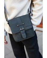 Torba męska skórzana na ramię zgrabna czarna elegancka Beltimore N11