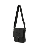 Torba męska skórzana na ramię zgrabna czarna elegancka Beltimore N11